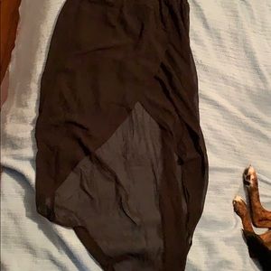 Black high low skirt